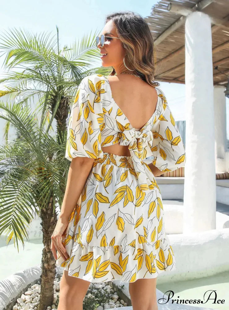 Boxy for Ruffled Neckline Gown Holidays