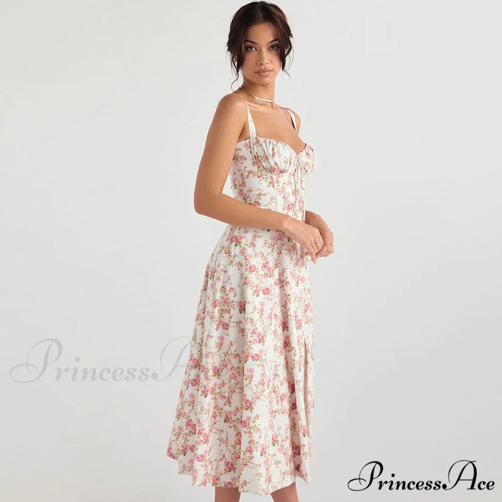 Bralette Dress Graceful With Waistcoat Set L / Pink