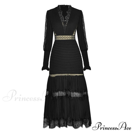 Breasted Arm Sexy Flower Long and Single with Embroidery Tulle Full-Length Warm-Season Party Gown Layer Lace Ruffle Robe