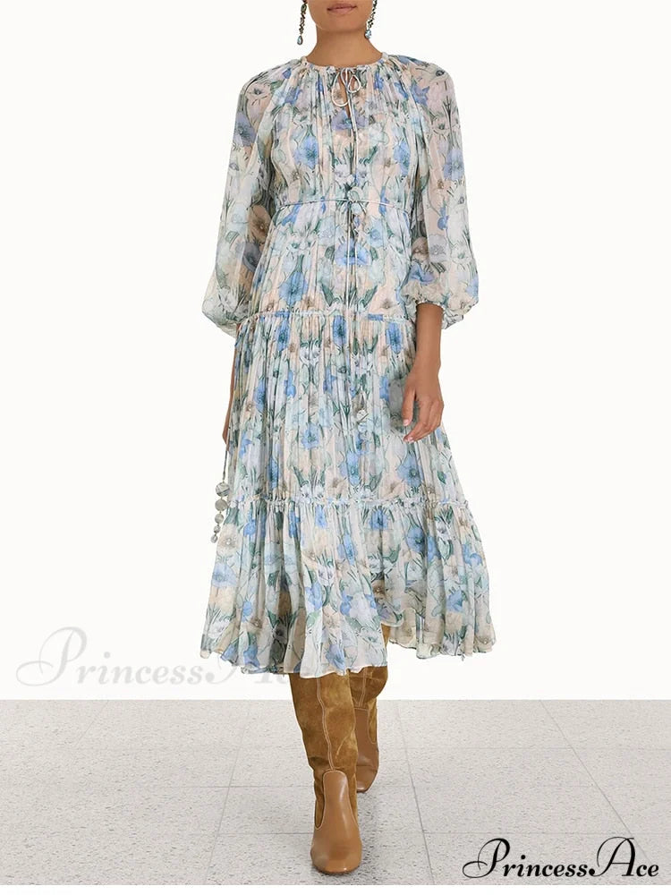 Breasted Arm Sexy Flower Long and Single with Embroidery Tulle Full-Length Warm-Season Party Gown Layer Lace Ruffle