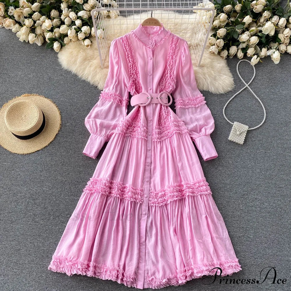 Breasted Arm Sexy Flower Long and Single with Embroidery Tulle Full-Length Warm-Season Party Gown Layer Lace Ruffle