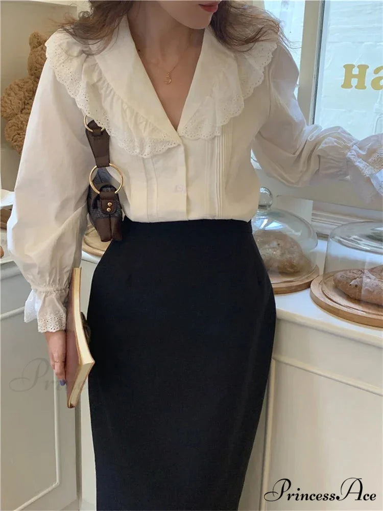 BRIDGETI Elegant SHIRT White
