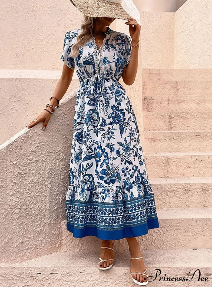 Brief Gown Bohemian with Arm Print