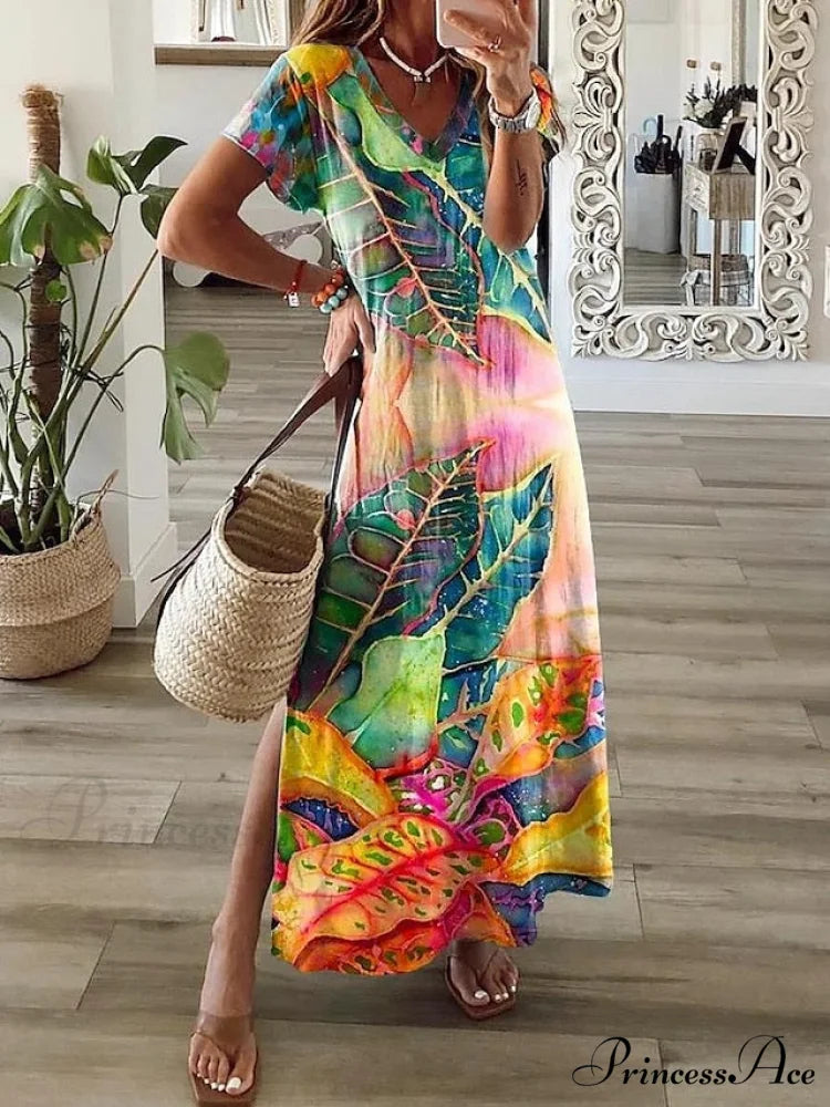 Brief Navy Gown M Fashion Design Black Warm-Season T Abstract Gown Blouse Arm Casual 2024 Full-Length Blue L Red Spring
