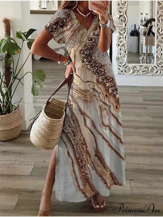Brief Navy Gown M Fashion Design Black Warm-Season T Abstract Gown Blouse Arm Casual 2024 Full-Length Blue L Red Spring