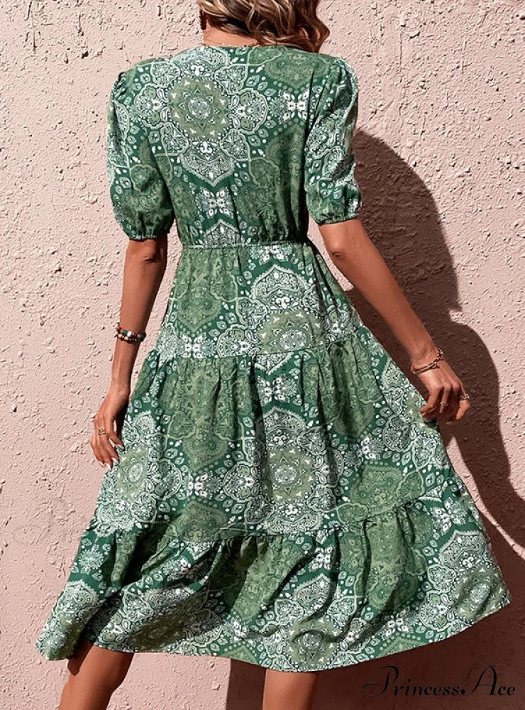 Brief Split with Design Bohemian Gown Sleeves