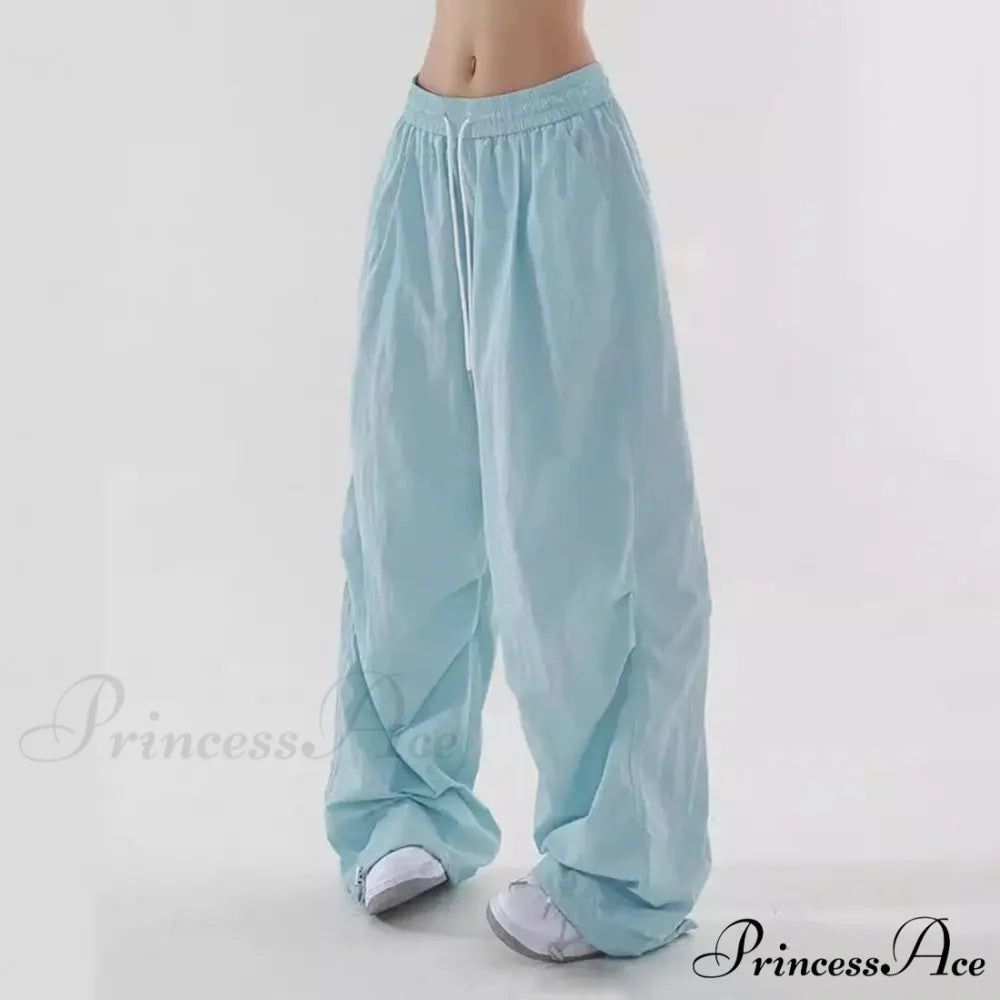 Bright Drawstring Spacious Leg Cargo Pant pant-250223