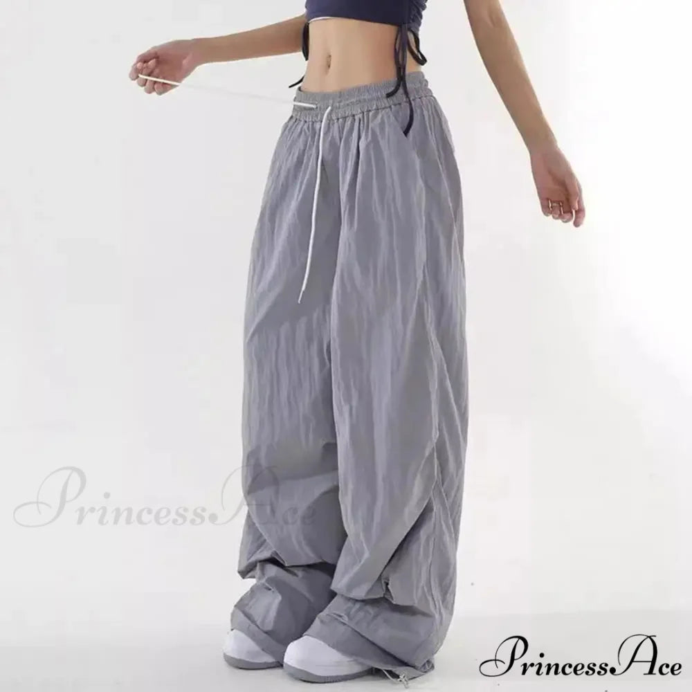 Bright Drawstring Spacious Leg Cargo Pant pant-250223