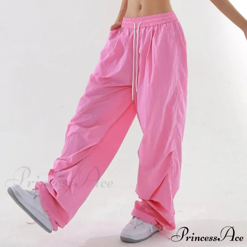 Bright Drawstring Spacious Leg Cargo Pant pant-250223