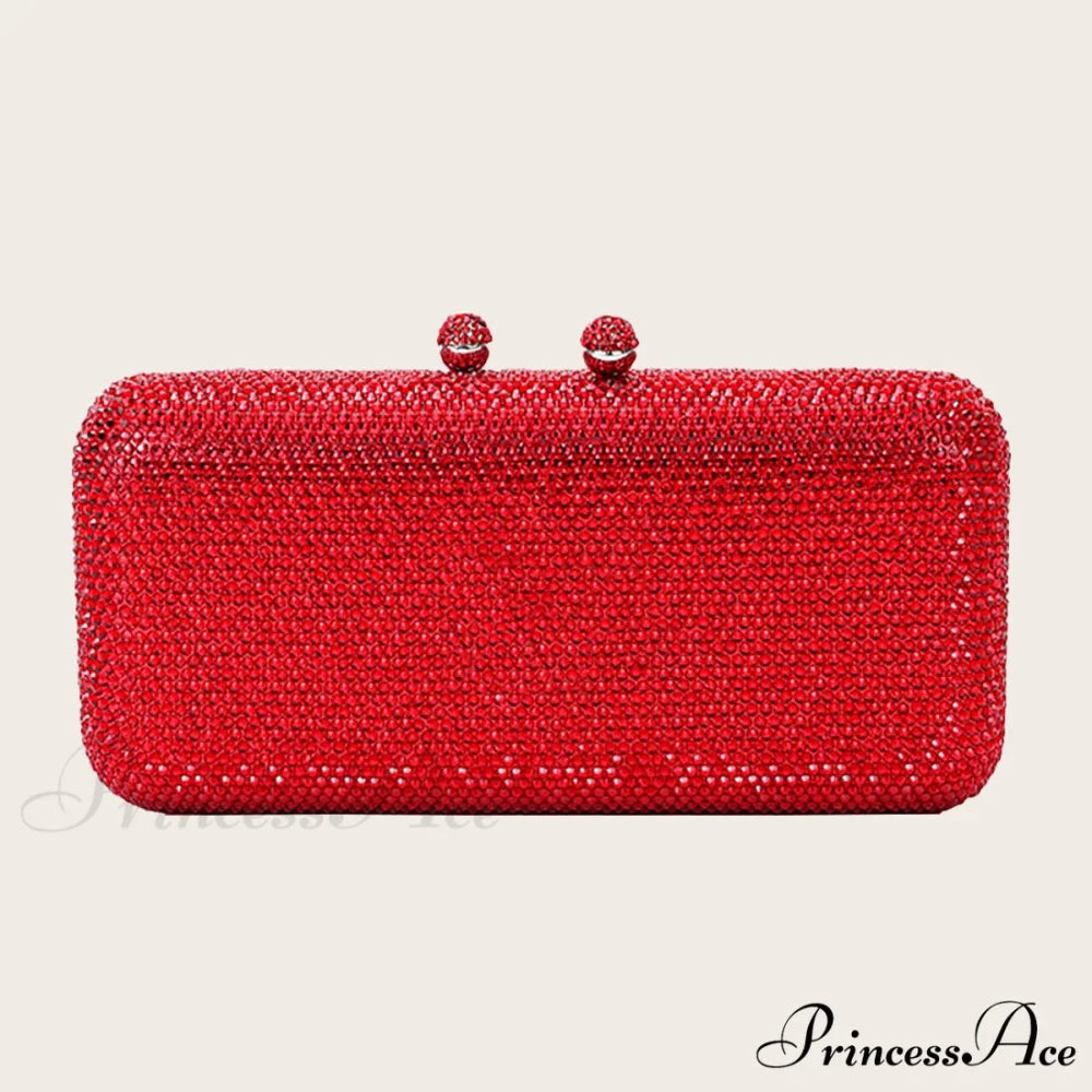 Bright Night Wedding Clutch Stylish Party Shoulder Bag Red clutchbag-250126
