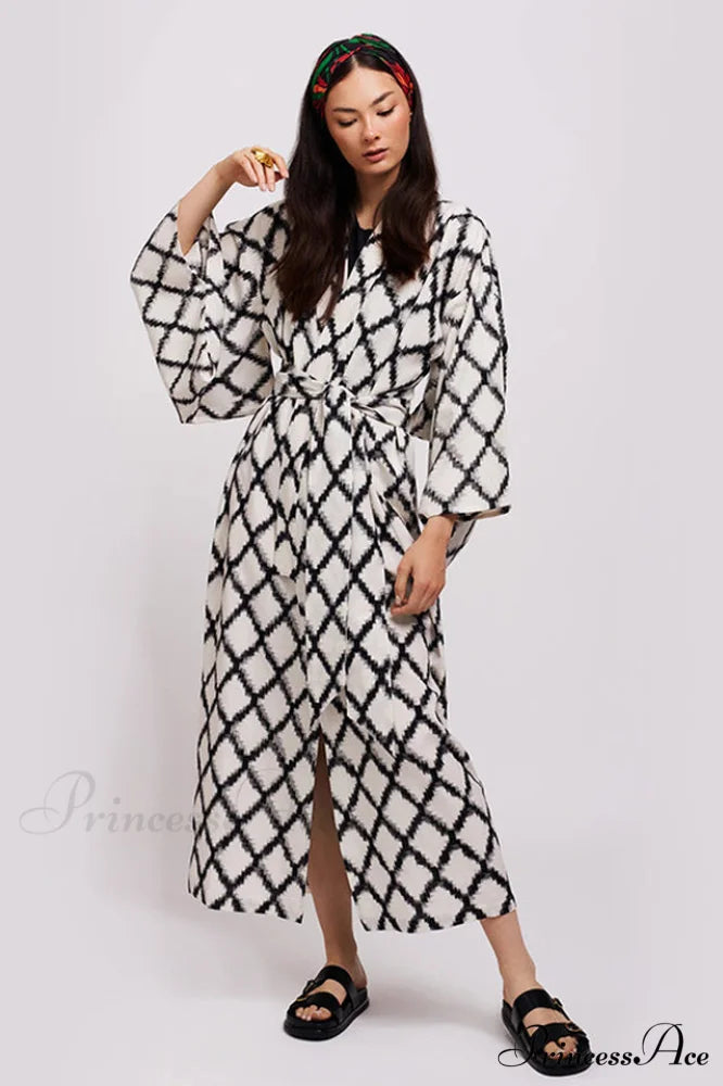 Brigitte One Of A Graceful Kind Ikat Maxi Kimono 2# / One Size