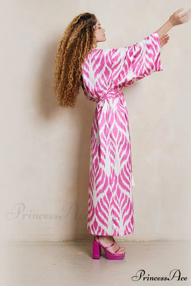 Brigitte One Of A Graceful Kind Ikat Maxi Kimono