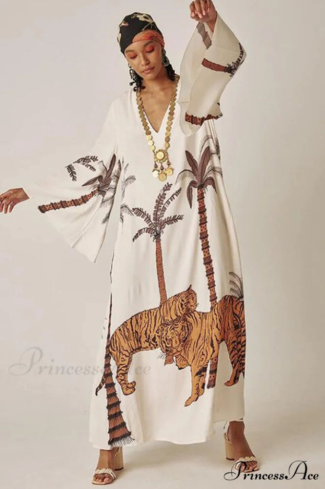 Brigitte One Of A Graceful Kind Ikat Maxi Kimono
