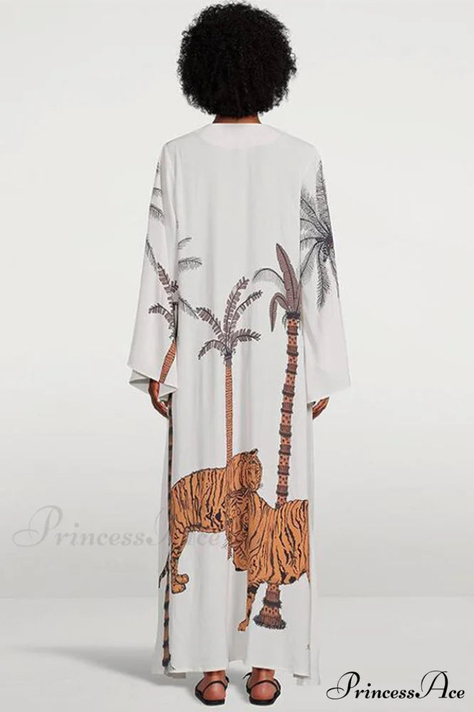 Brigitte One Of A Graceful Kind Ikat Maxi Kimono