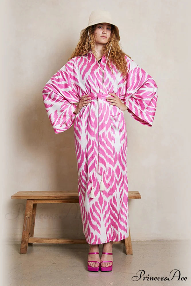 Brigitte One Of A Graceful Kind Ikat Maxi Kimono