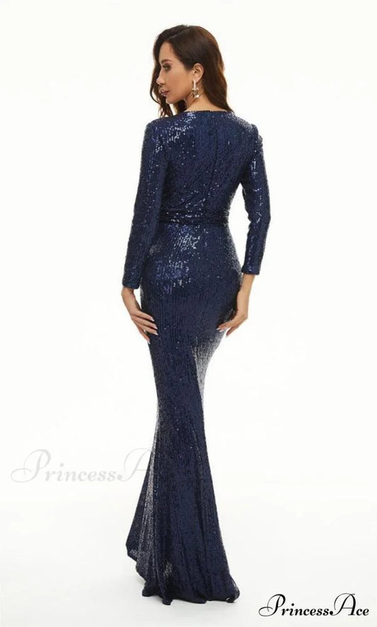 Brin Formal Open Charming Back Glitter Dress