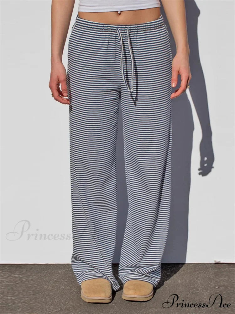 Broad-Legged Banded Elastic Informal Sweatpant GRAY / S pant-250223