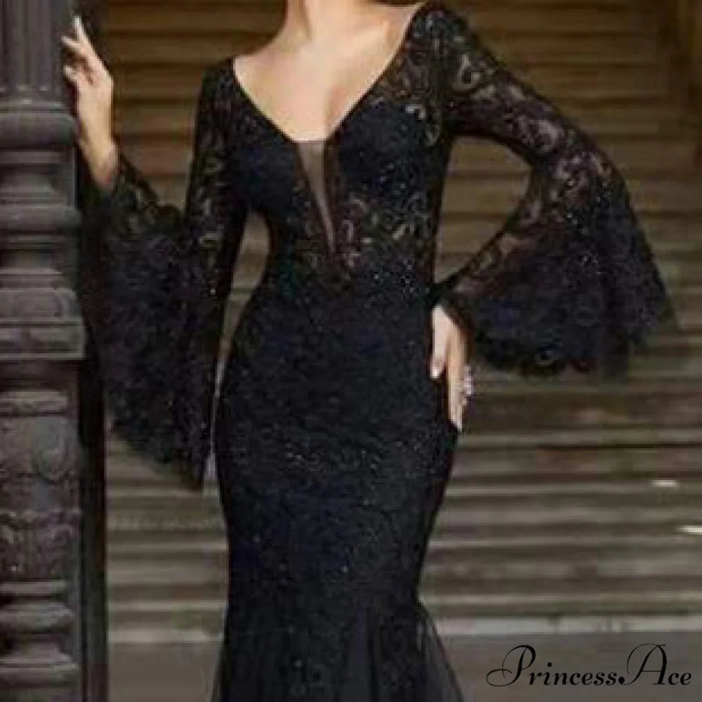 Brooke Lace V Charming Neck Formal Dress
