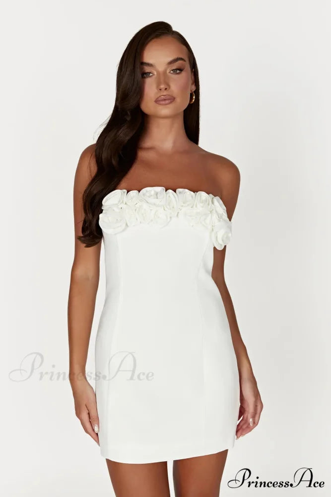 Brooks Rose Stylish Mini Dress 4 Days / 6 / S / White