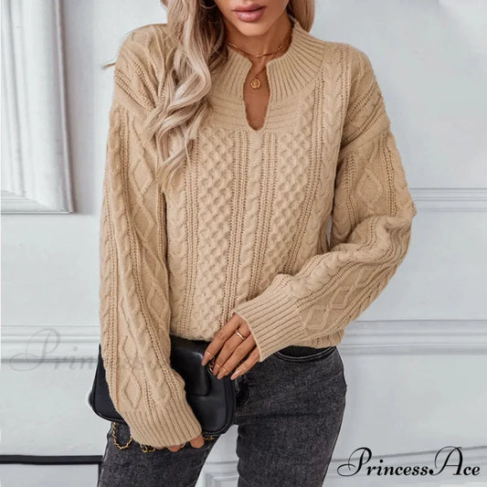 Brown Cardigan Urban Sweater Khaki / S swraters-241228