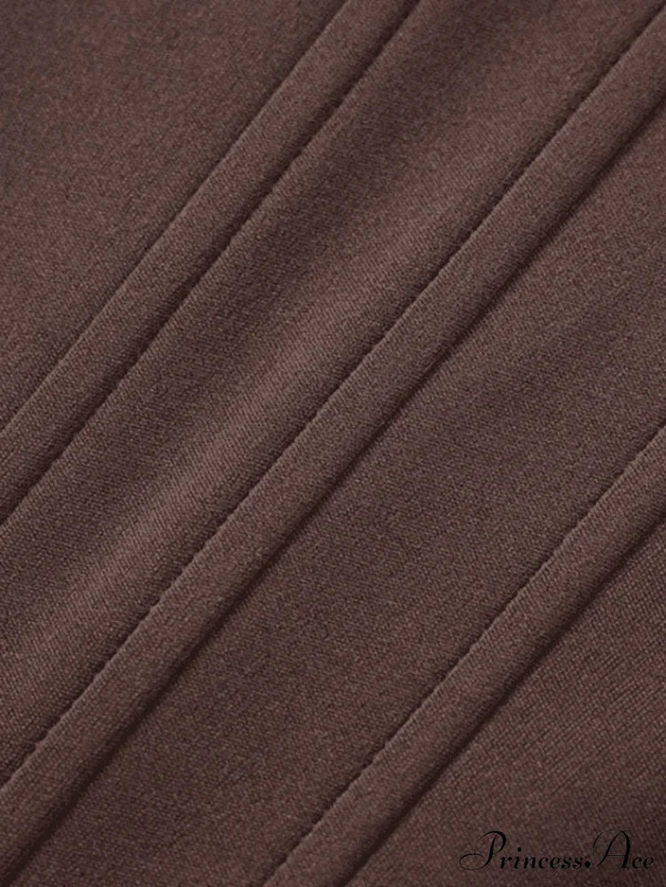 Brown Corset Graceful Design Mini Dress