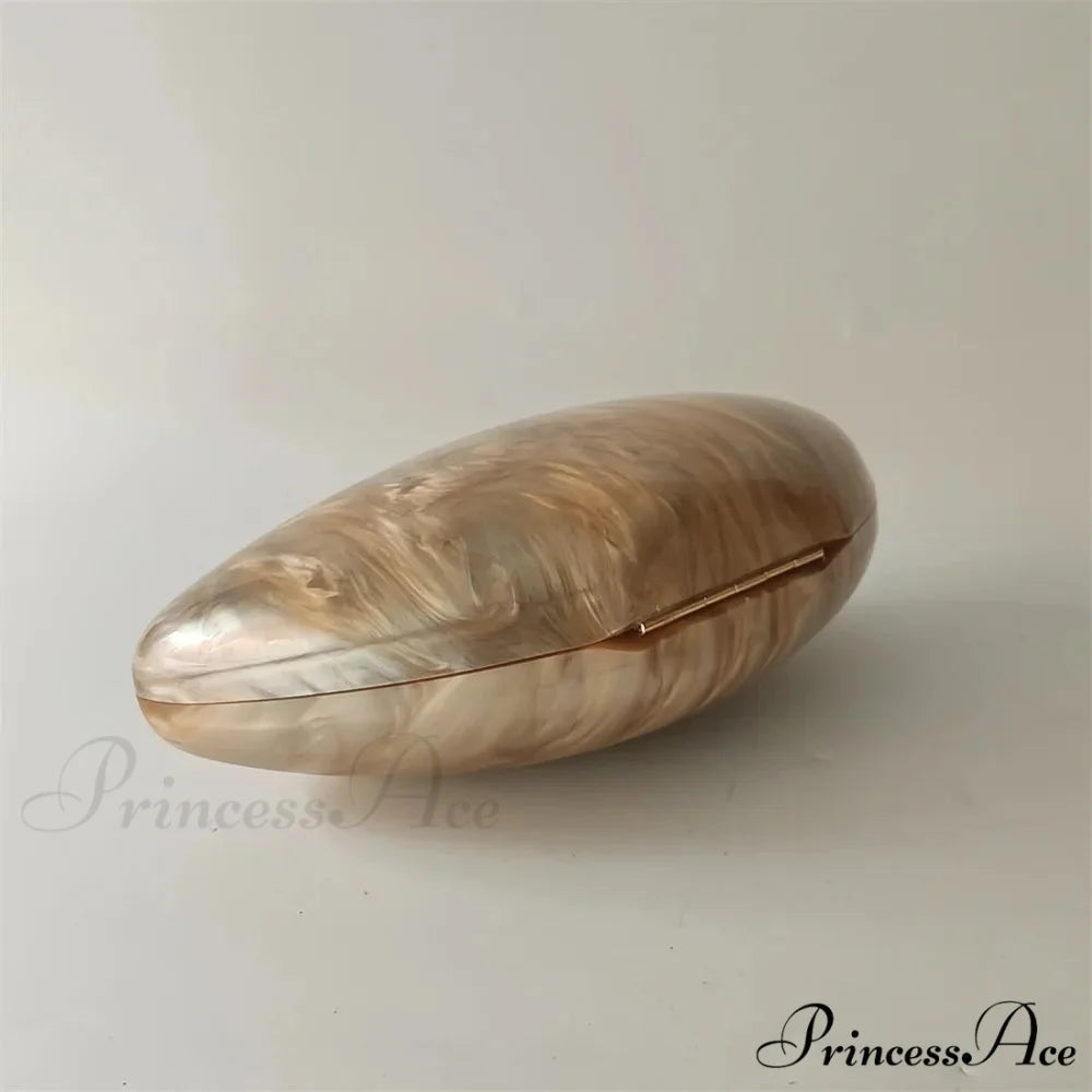 Brown Marble Acrylic Box Evening Clutch Bag clutchbag-250126
