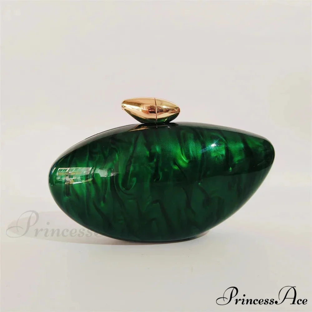 Brown Marble Acrylic Box Evening Clutch Bag o shape chain8 clutchbag-250126