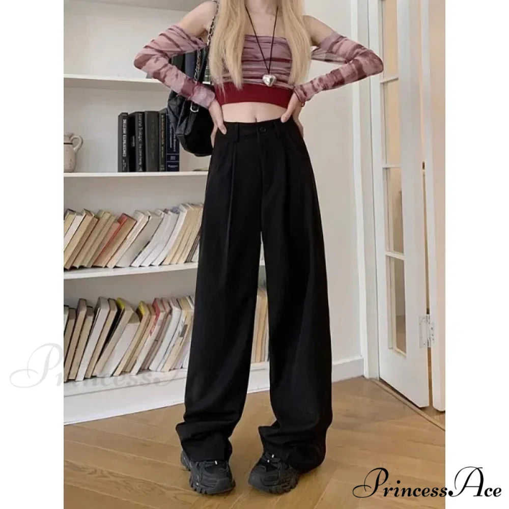 Brown Suit Baggy Office Trousers pants-241228