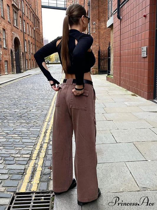 Brown Vintage Baggy Jeans