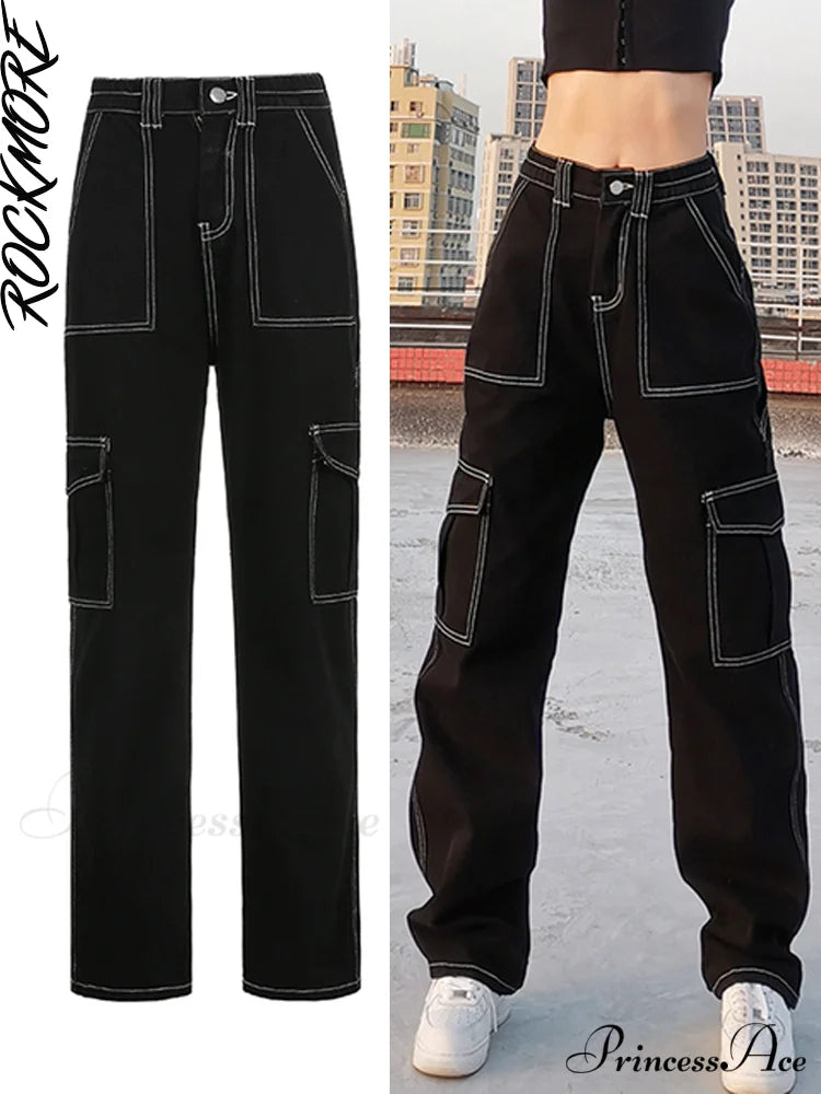 Brown Vintage Baggy Jeans Black6 / S