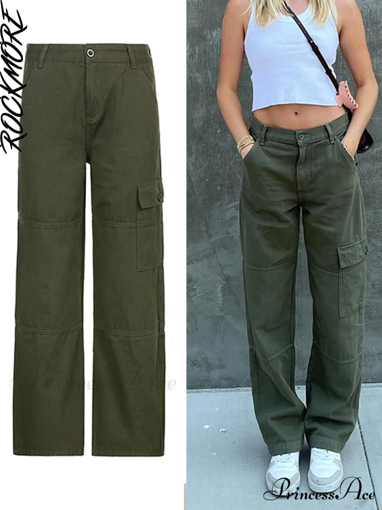 Brown Vintage Baggy Jeans Green / S