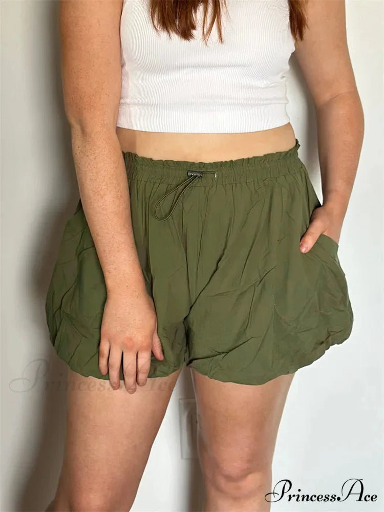 Bubble Pouch Cinch Short green / S short-250223