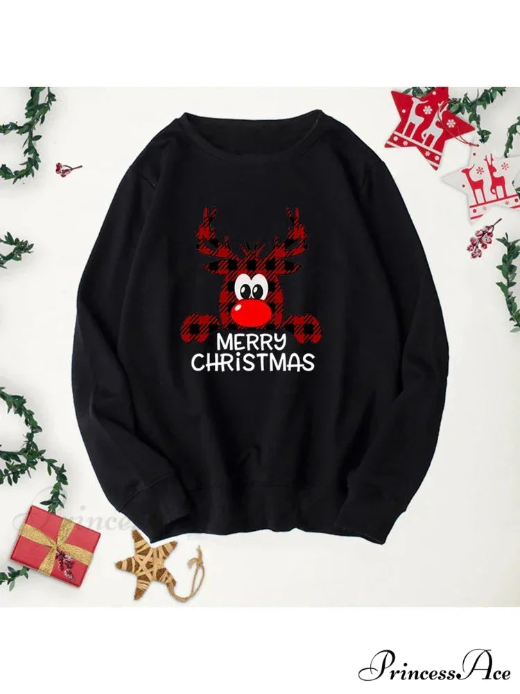 Buffalo Plaid Trees Christmas Hoodie black2 / S Christmas Hoodies-L