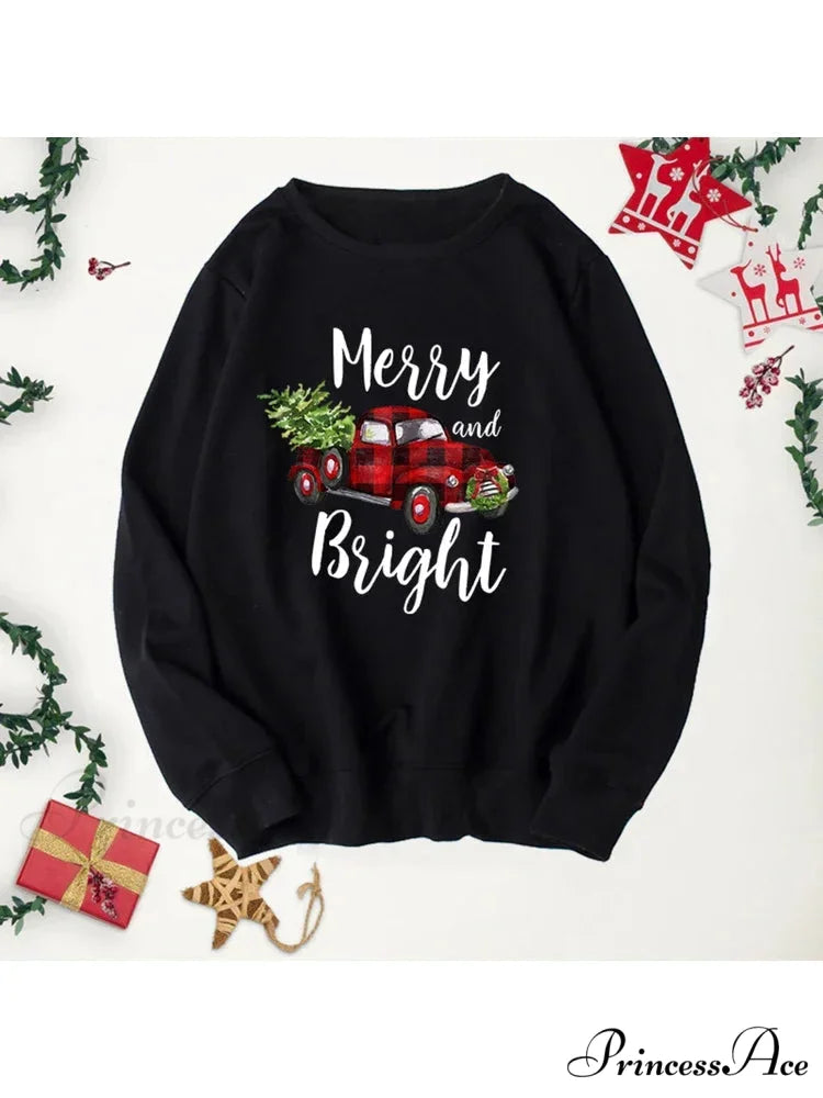 Buffalo Plaid Trees Christmas Hoodie black5 / S Christmas Hoodies-L