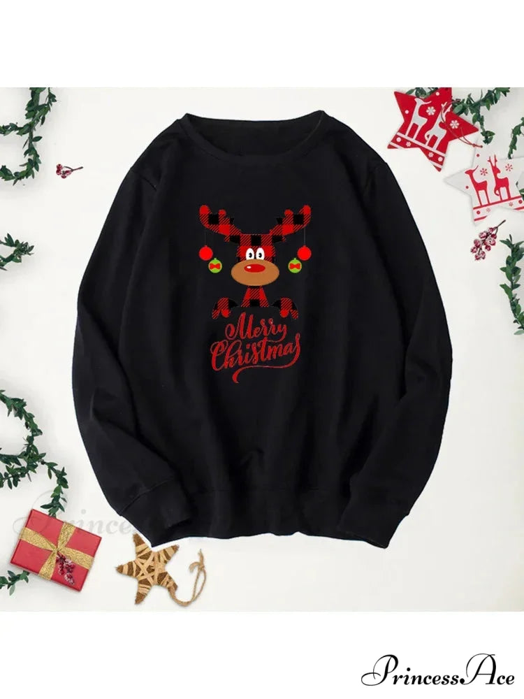 Buffalo Plaid Trees Christmas Hoodie black7 / S Christmas Hoodies-L