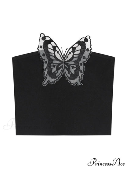 Butterfly Cutout Graceful Ribbed Tank Top