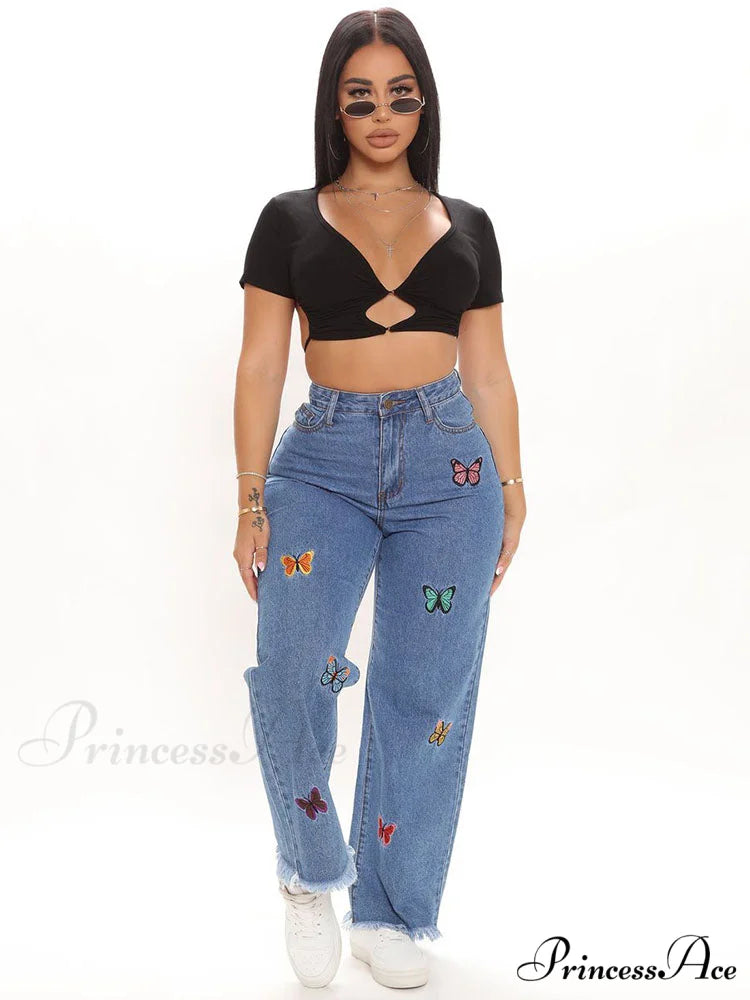 Butterfly Detail Graceful White Bandeau Top