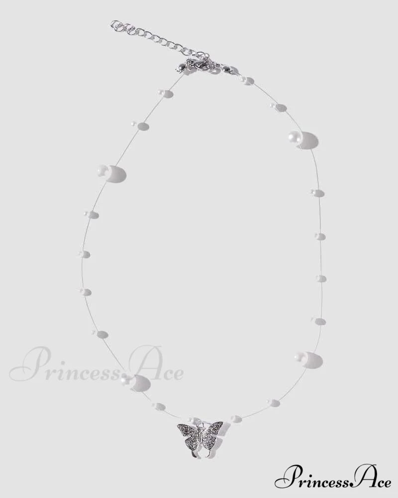 Butterfly Pearl Necklace