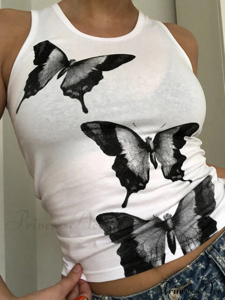 Butterfly Pendant Graceful Link Chain Necklace