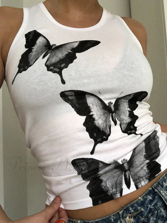 Butterfly Pendant Graceful Link Chain Necklace