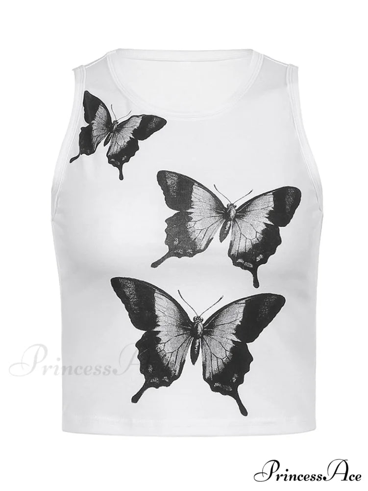 Butterfly Pendant Graceful Link Chain Necklace