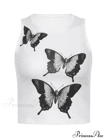 Butterfly Pendant Graceful Link Chain Necklace