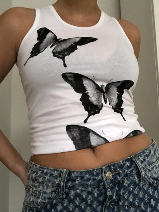 Butterfly Pendant Graceful Link Chain Necklace