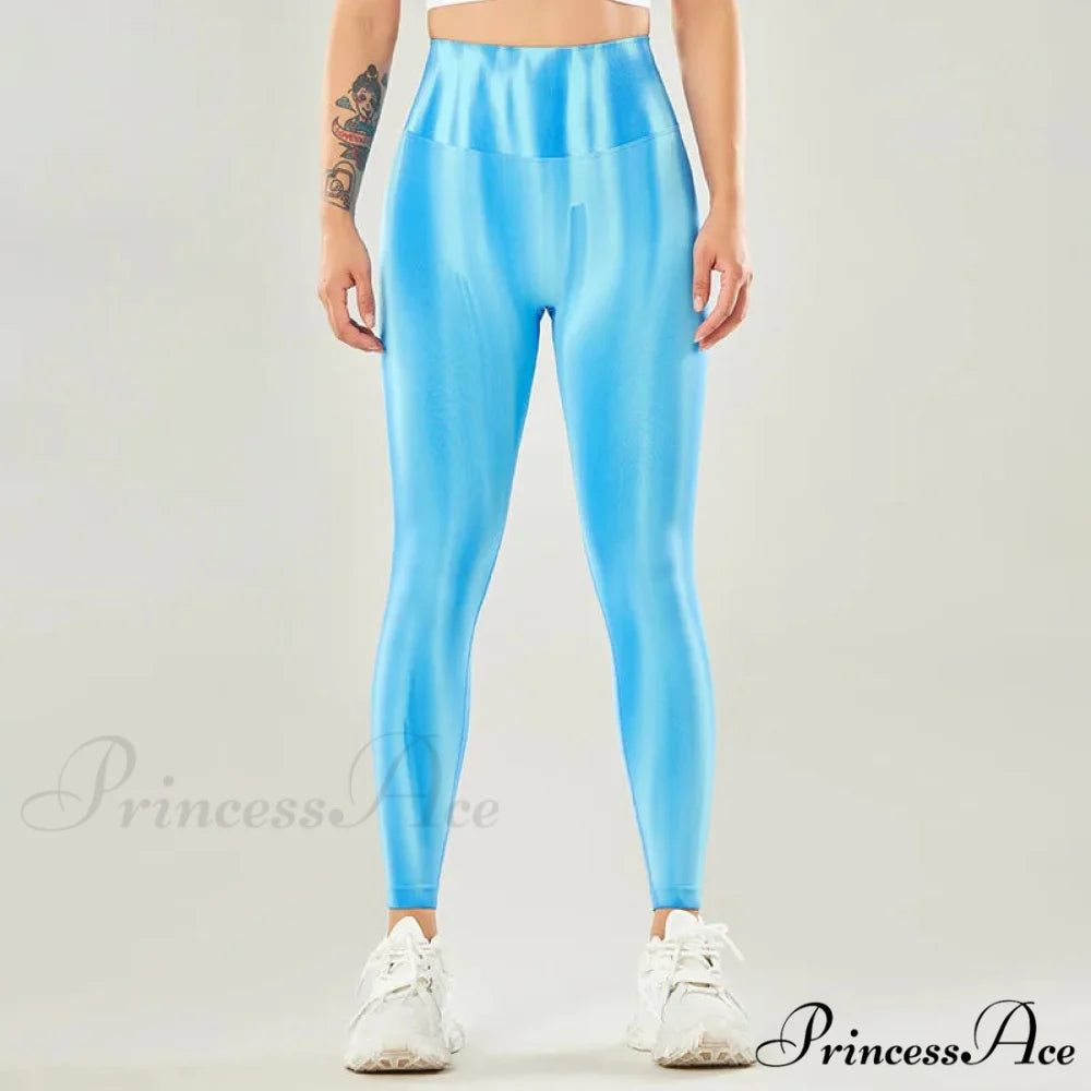 Buttocks Seamless Yoga Legging Blue / S