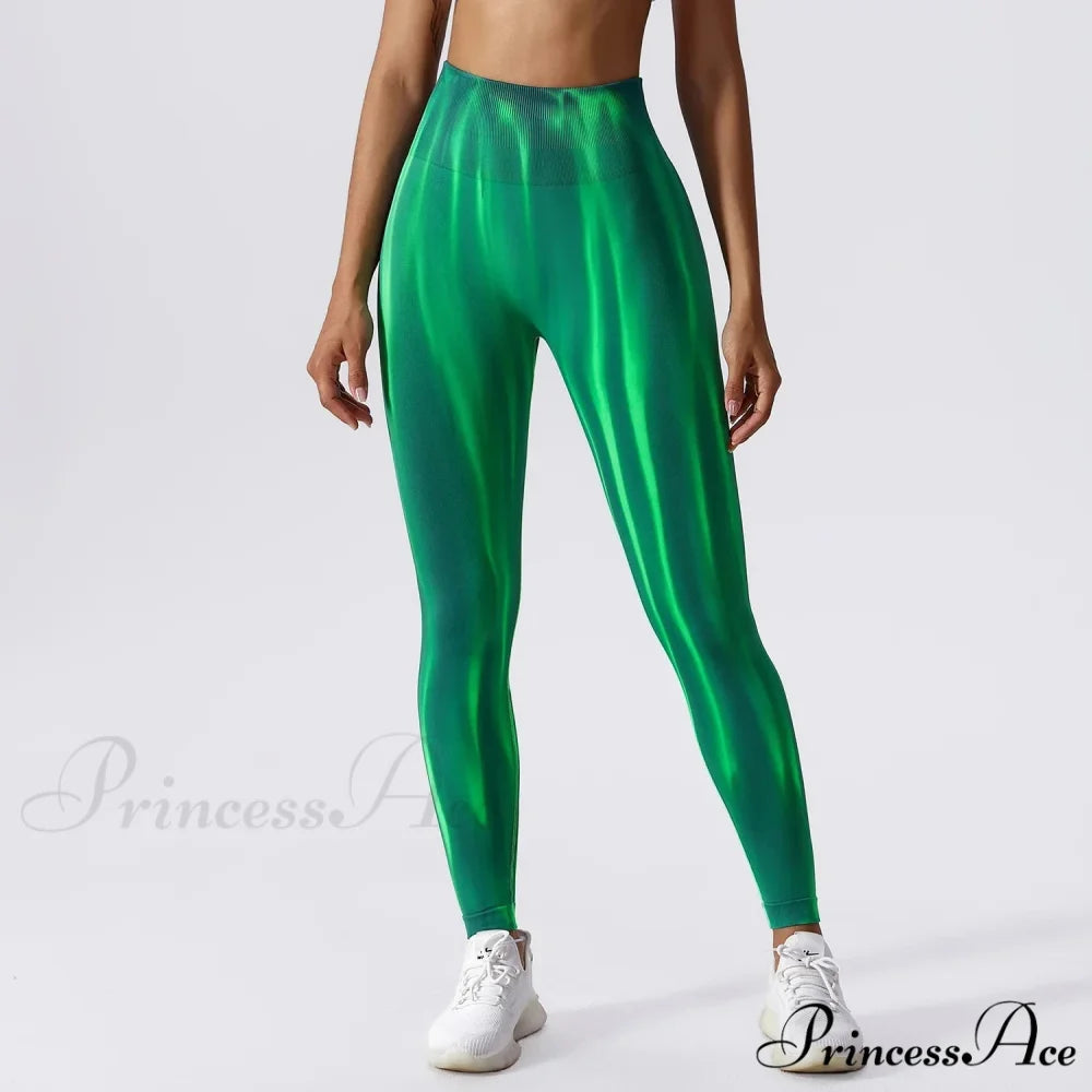 Buttocks Seamless Yoga Legging Green / S