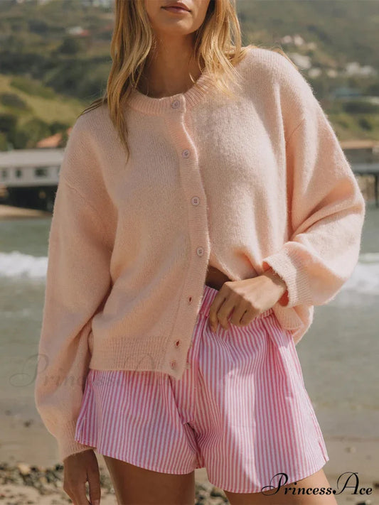Button Down Airy Knit Cardigan cardigans-241228