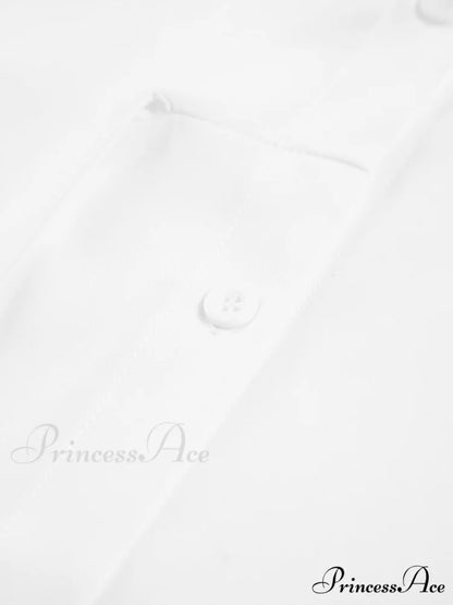 Button Down Graceful Tied Long Shirt