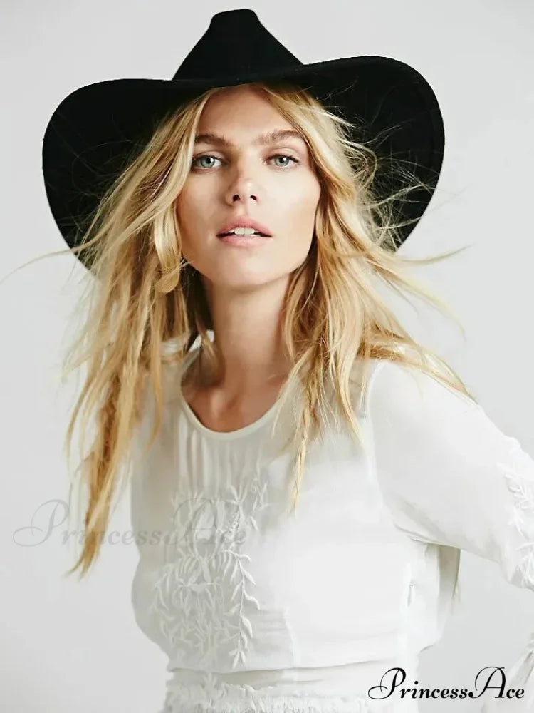 Button Down Hollow Embroidery Tall Waist Boho Dress bohodress-250126