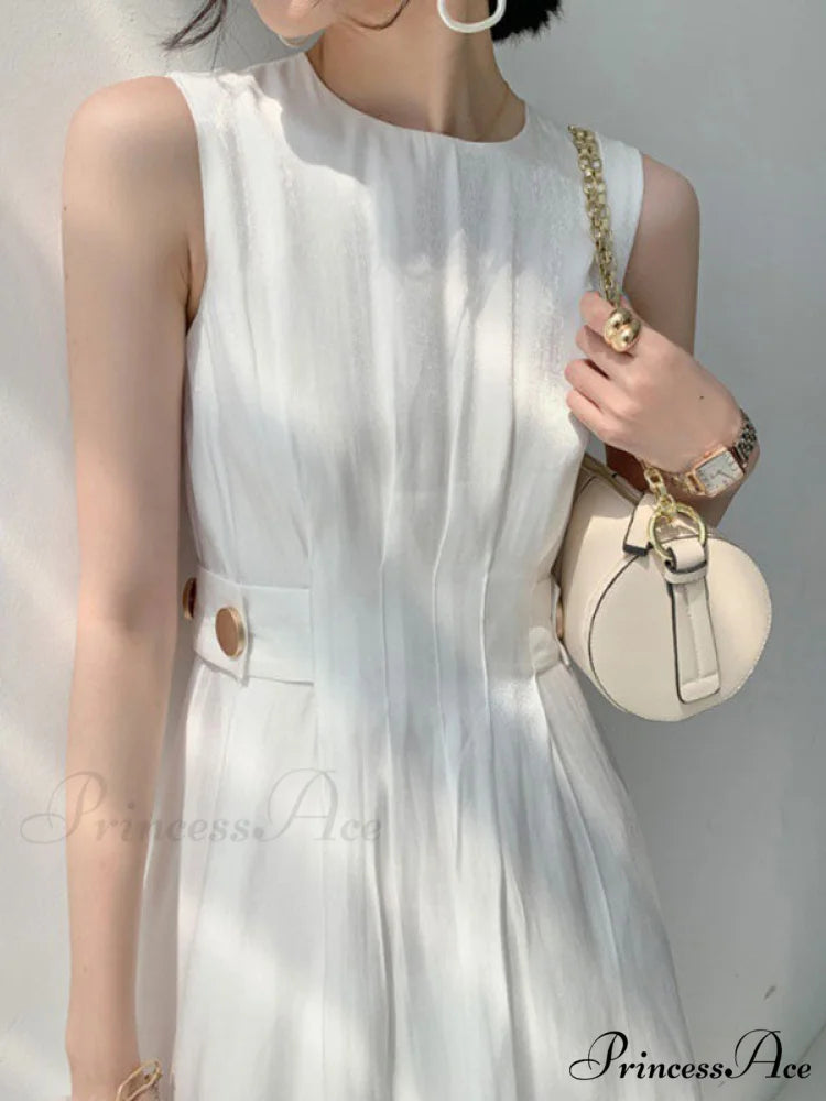 Button Embellished Long Trendy Sleeve Midi Dress