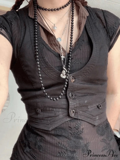 Button Front Bodycon Rib Knit Classic Sleeveless Mini Dress - Coffee